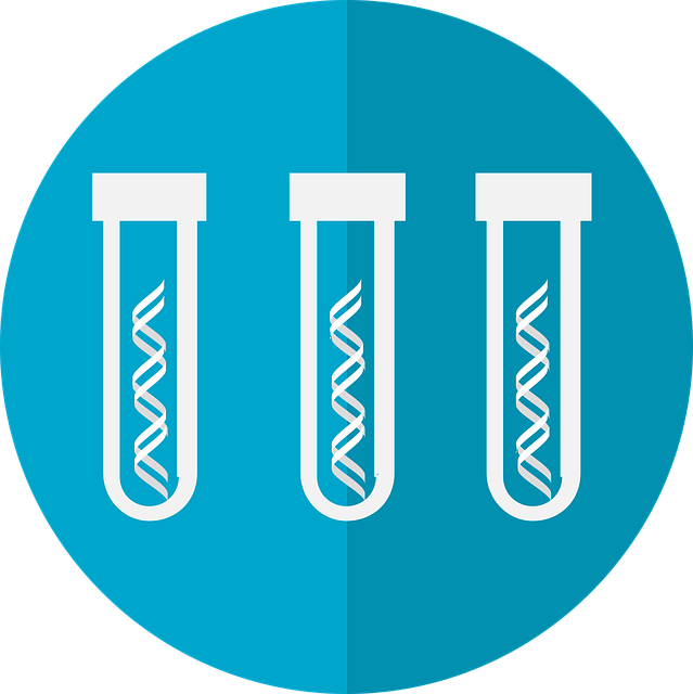 Test Tubes with DNA symbols on them