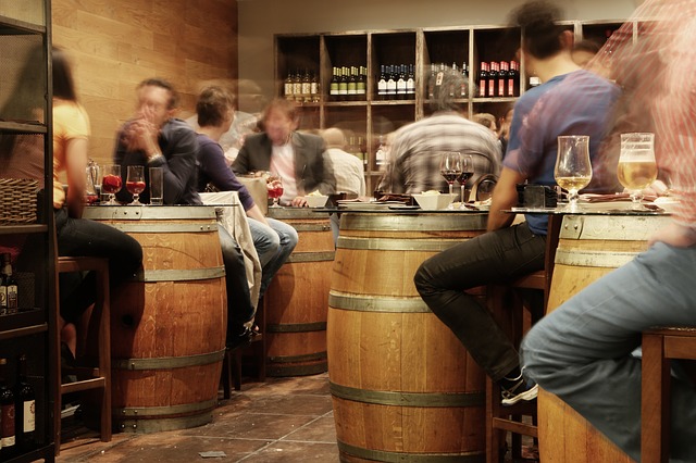 People Talking at a Bar