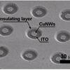 CuNWs emitter array on ITO glass